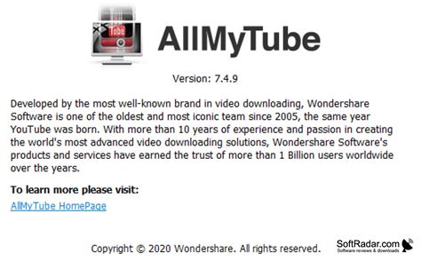 Wondershare AllMyTube for Windows