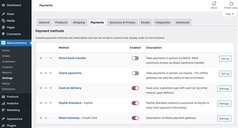 Woocommerce Payment Processing