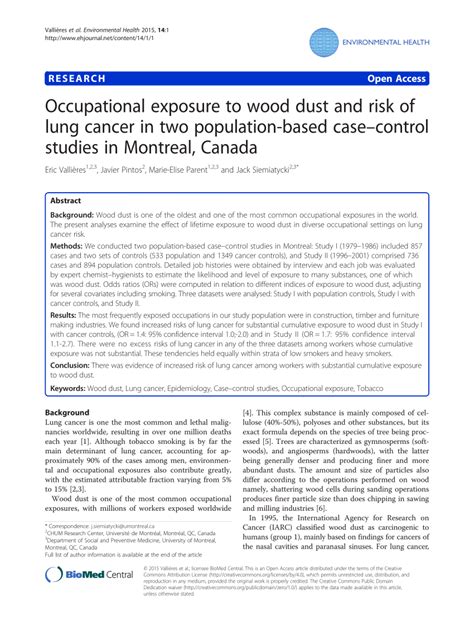 Wood Dust Exposure and Lung Cancer Risk - Verywell …