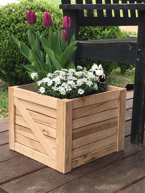 Wood Flower Box Etsy