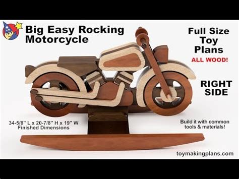 Wood Toy Plans - Big Easy Rocking Motorcycle - YouTube