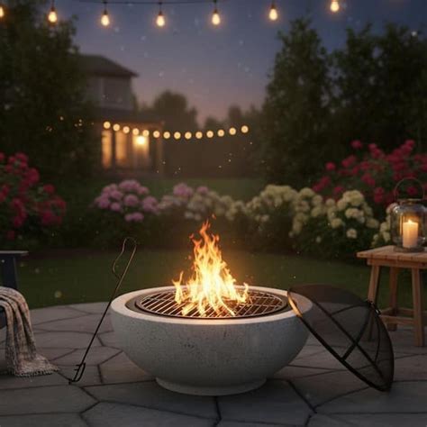 Wood burning fire pit.  Features: 31&rdquo; steel fire bowl 9&rdquo; deep fire bowl Unique brush...