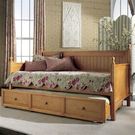 Wood daybed with trundle. Things To Know About Wood daybed with trundle. 