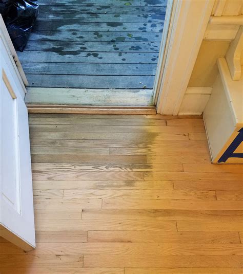 Wood floor water damage. Standing water can permanently damage wood floors, so acting fast is essential. Dry all affected areas and remove signs of mold as soon as possible, using tools such as squeegees, mops, and shop vacuums. First, remove all surface water and use a cleaning solution to thoroughly clean boards. 