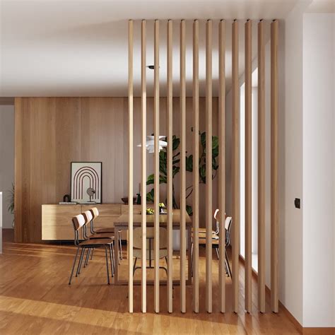 Wood slat room divider. Wall Partition Room Divider Floor to Ceiling Wooden Slats - Screen Partition Post Living Room Simple Modern Entrance Restaurant Office Hollow Decor Column (Color : Wood 5Pcs, Size : 205cm/80.7in/6.7 £421.36 £ 421 . 36 