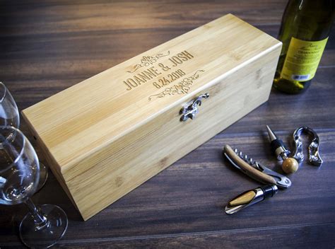 Wood wine box. The single wooden wine gift box comes with a sliding lid and is packaged with wood wool inside for extra effect. We keep it Kiwi when we source all of our wooden wine gift boxes from local manufacturers who use environmentally friendly timber. Simply add this to cart along with any standard 750ml sized bottle of wine from our range, add a gift ... 