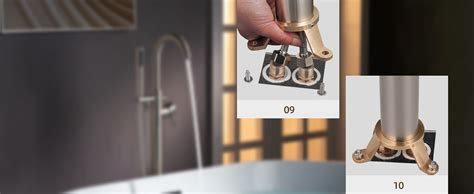 Woodbridge faucet installation.  Step 2: Thread the tube onto the mounting tripod.  B...