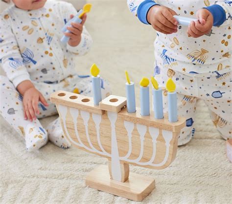 Wooden Toy Menorah Pottery Barn Kids