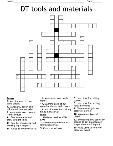 Wooden fasteners crossword. The Crossword Solver found 30 answers to "woodworking fastener", 4 letters crossword clue. The Crossword Solver finds answers to classic crosswords and cryptic crossword puzzles. Enter the length or pattern for better results. Click the answer to find similar crossword clues . Enter a Crossword Clue. 