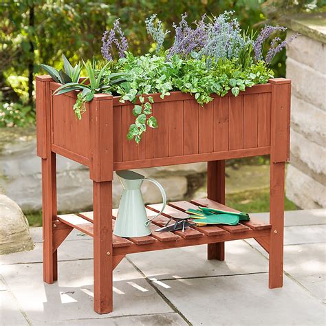 Wooden planter box home depot. 68 in. Meranti Wood Outdoor Planter Box Bench with Teak Oil Finish: Classic 42 in. L x 16 in. W x 18 in. H Windsor White Vinyl Planter Box: 38 in. x 19 in. x 47 in. Rosewood, Golden Brown, Cedar Wood, Planter with Trellis: 92.5 in. x 95 in. x 11 in. Natural Wood Planters Elevated Garden Bed: Price $ 