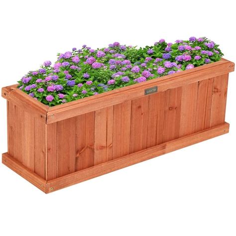 AIM Cedar Works 8-inch x 8-inch x 24-inch Premium Cedar Planter. Model # N824 SKU # 1000516852. (47) $79. 98 / each. Not Available for Delivery. 0 at Check Nearby Stores. View Details. Compare. . Wooden planter box home depot
