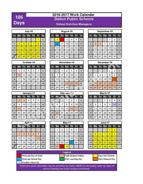 Woodhaven Schools Calendar