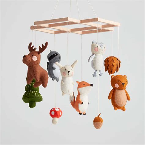 Woodland Animal Baby Nursery Mobile + Reviews Crate & Kids