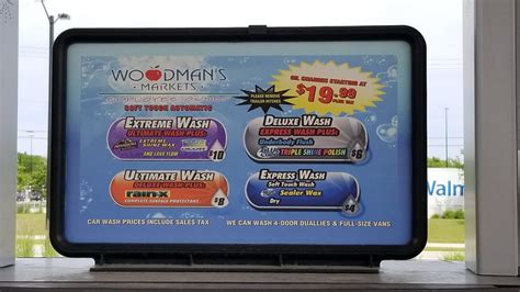 Woodmans car wash prices. Store Description. Looking for a thorough clean, high-quality products, and top-notch customer service? Come visit our Woodmen location and try a single wash or sign-up for our Unlimited Wash Club® Membership. 