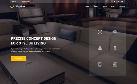 Woodrox Free Bootstrap 4 Html5 Interior Design Agency Website Template