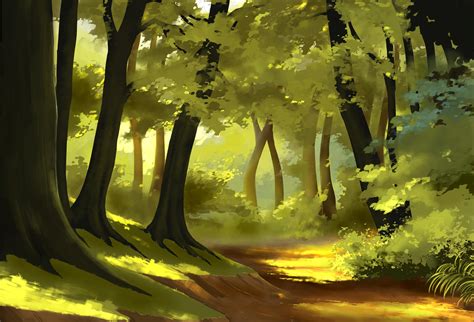 Woods Background Drawing