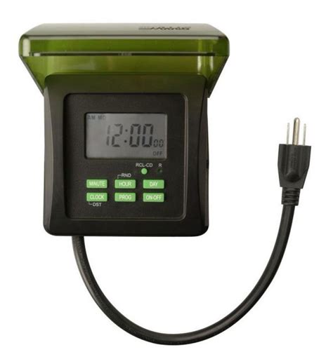 Woods timer 50015 instructions. Woods 50015WD Outdoor 7-Day Heavy Duty Digital Plug-in Timer, 2 Grounded Outlets, Weatherproof, Perfect for Automating Holiday/Christmas Lights, 3/4 Horse Power, Energy Saving Precision Programming, Black & Green in Timers. 