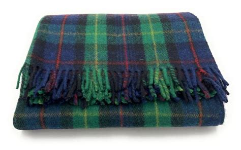 Wool Tartan Travel Blanket Throw Faquharson