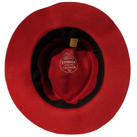 Wool felt crusher hat.  Wool is most commonly obtained from sheep.  Prehistoric...