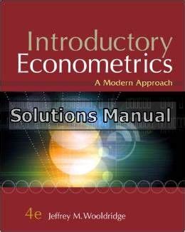 Wooldridge econometrics 4th edition solutions manual. - Well being therapy treatment manual and clinical applications.