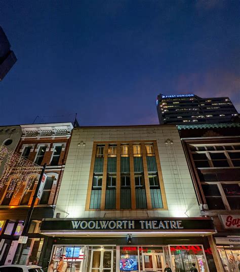 Woolworth theatre. Enjoy $5 well cocktails, wine and beer. Happy hour specialty food menu as well as 20% off of our specialty cocktail menu. No reservations necessary. 