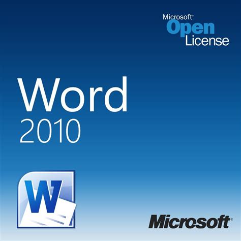 Word 2010 open