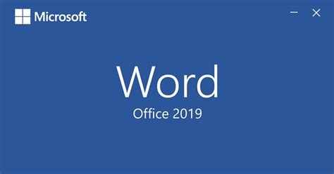 Word 2019 open