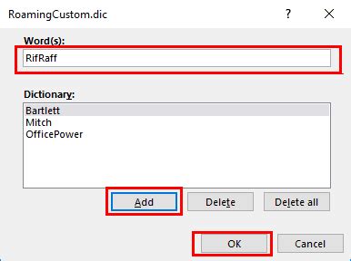 Word 365: How to Add Words to Dictionary - Technipages