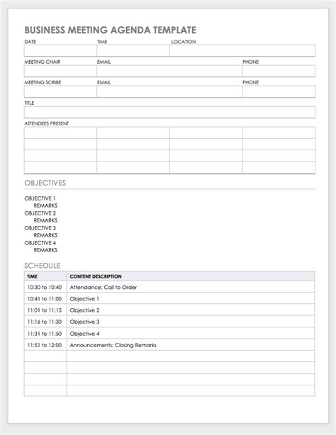 Word Agenda Template 6+ Free Word Documents Download Free & Premium