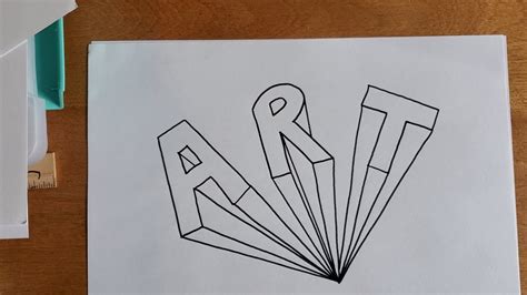 Word Art Week! Block Letters in One Point Perspective! YouTube