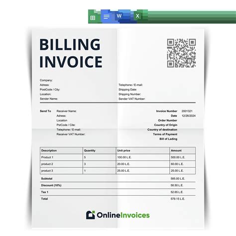 Word Billing Template