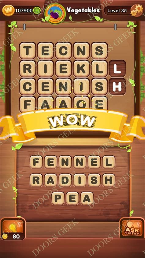 Word Bright Level 85 Answers Doors Geek