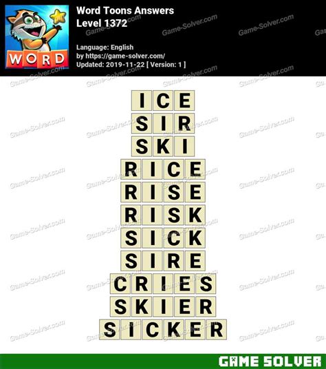 Word Craze Level 1372 [ Answers ] - GameAnswer - Michael