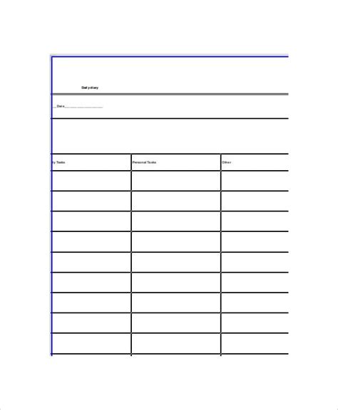 Word Diary Template 9+ Word Documents Download