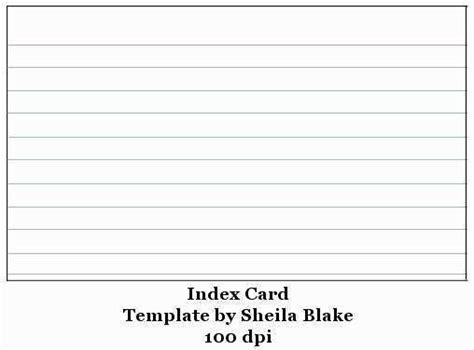 Word Document Index Card Template Cards Design Templates