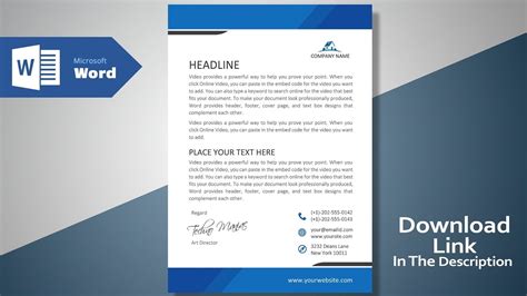 Word Document Letterhead Template