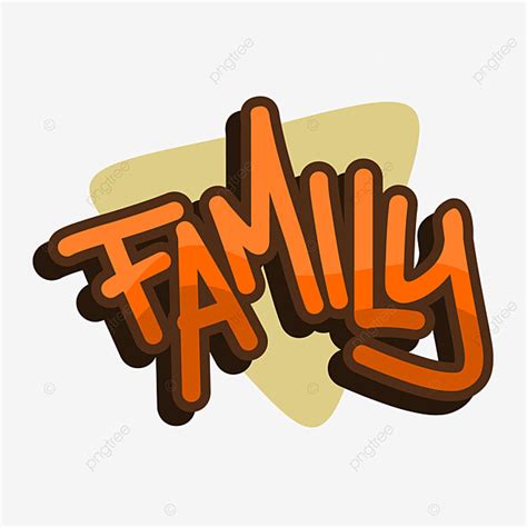 Word Families Clipart Transparent PNG Hd, Family Word Art, Vector, Logo