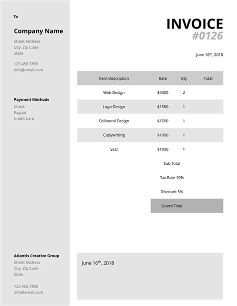 Word Invoice Template 14+ Download Free Documents in PDF