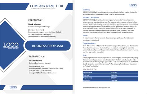 Word Proposal Template Joanhambidge Blog