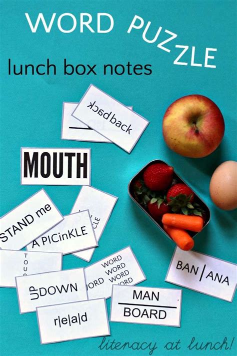 Word Puzzle Lunch Box Notes Wuzzles