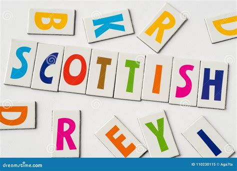 Word Scottish Made of Colorful Letters Stock Image Image of reading