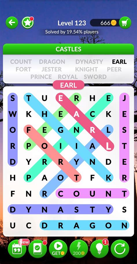 Word Search Explorer Level 123 Castles Answers