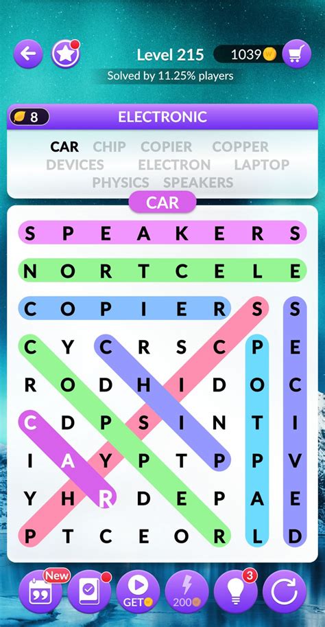 Word Search Explorer Level 215 Electronic Answers