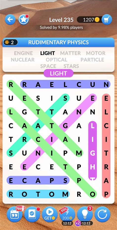 Word Search Explorer Level 235 Rudimentary physics Answers