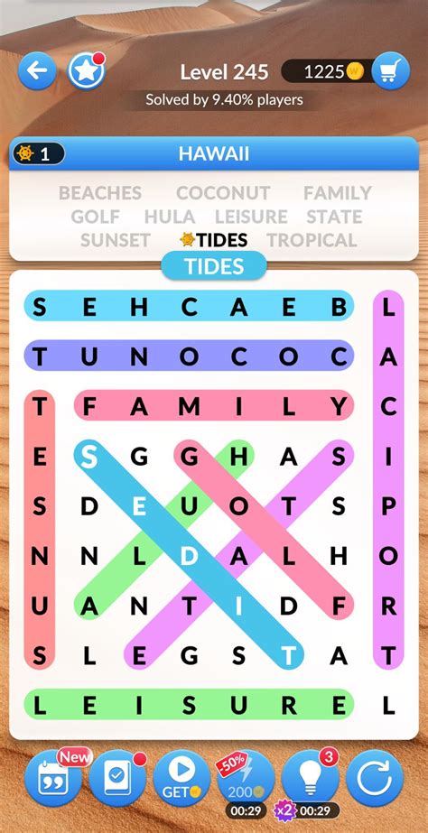 Word Search Explorer Level 245 Hawaii Answers