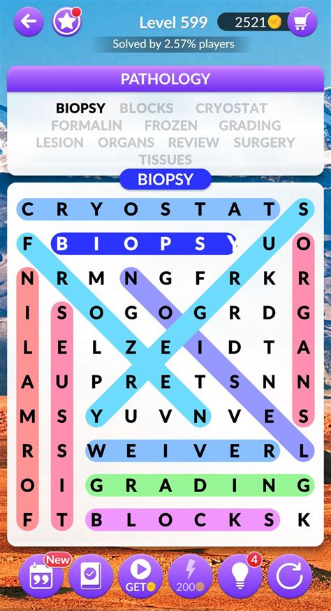 Word Search Explorer Level 599 Pathology Answers