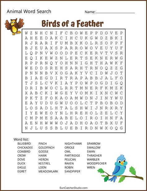 Word Search Puzzle Free Printable