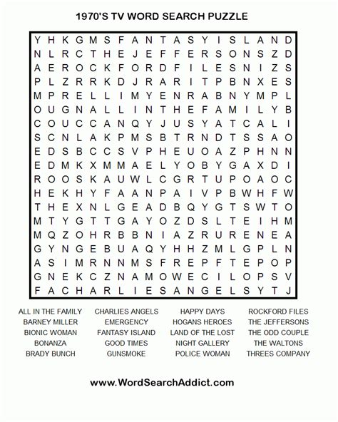 Word Searches Printable For Adults