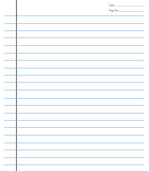 Word Template For Lined Paper