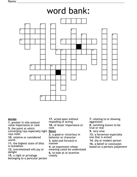 Feature Vignette: Management. Feature Vignette: Marketing. Feature Vignette: Revenue. Feature Vignette: Analytics. Our crossword solver found 10 results for the crossword clue "bank".